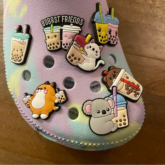 13 Assorted Boba Lovers Crocs Charm Piece Set - Picture 5 of 5